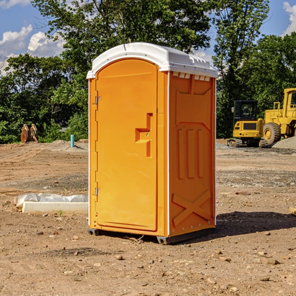 how often are the porta potties cleaned and serviced during a rental period in Wilson